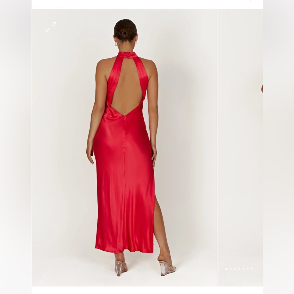 MESHKI CLAIRE DRESS RED NWT